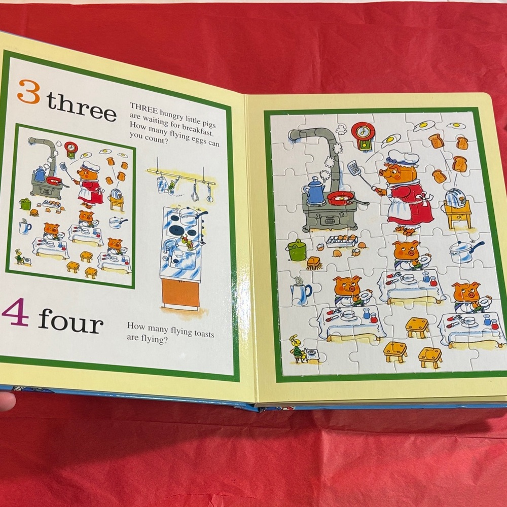 Richard Scarry’s Counting to Ten Jigsaw Puzzle Book 6 48-Piece Puzzles - Picture 5 of 14